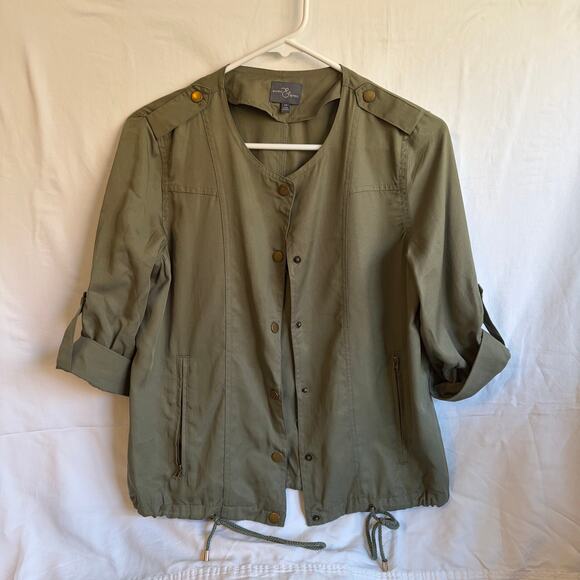 Market & spruce women’s 3/4 sleeve jacket. Olive green. Lightweight. Size XS - Picture 1 of 6